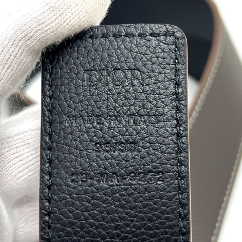 Dior Belt CD Logo Buckle Leather Brown — view 5