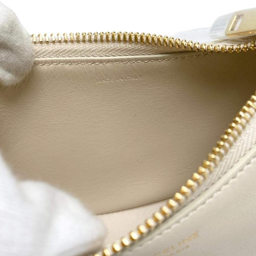 Celine Handbag Smooth Calfskin Mini Bag Beige Gold Hardware — view 8