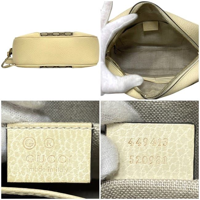 Gucci Shoulder Bag Beige Cream White — view 3
