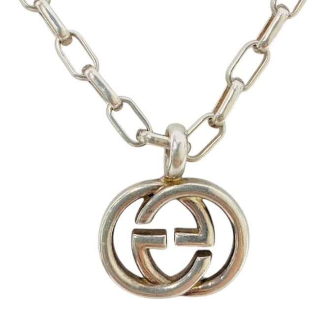 Gucci Interlocking G Necklace Pendant Accessory Jewelry Small AG 925 Silver — view 3