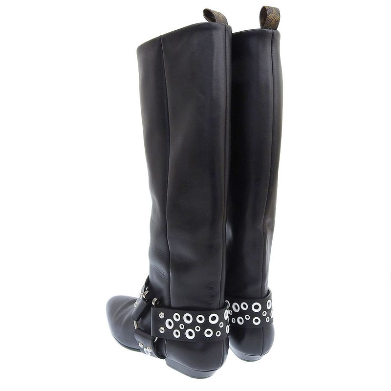 Louis Vuitton 2019 Item Rhapsody Line Pointed Toe Low Heel Leather Long Boots — view 4