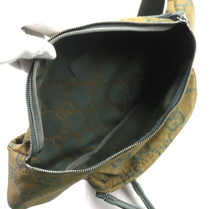 Gucci GG Ripstop Belt Bag Body Leather Use Waist Khaki Storage — view 7