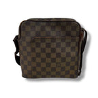 Louis Vuitton Shoulder Bag Olaf PM Damier Leather Ebene Brown Crossbody — view 2