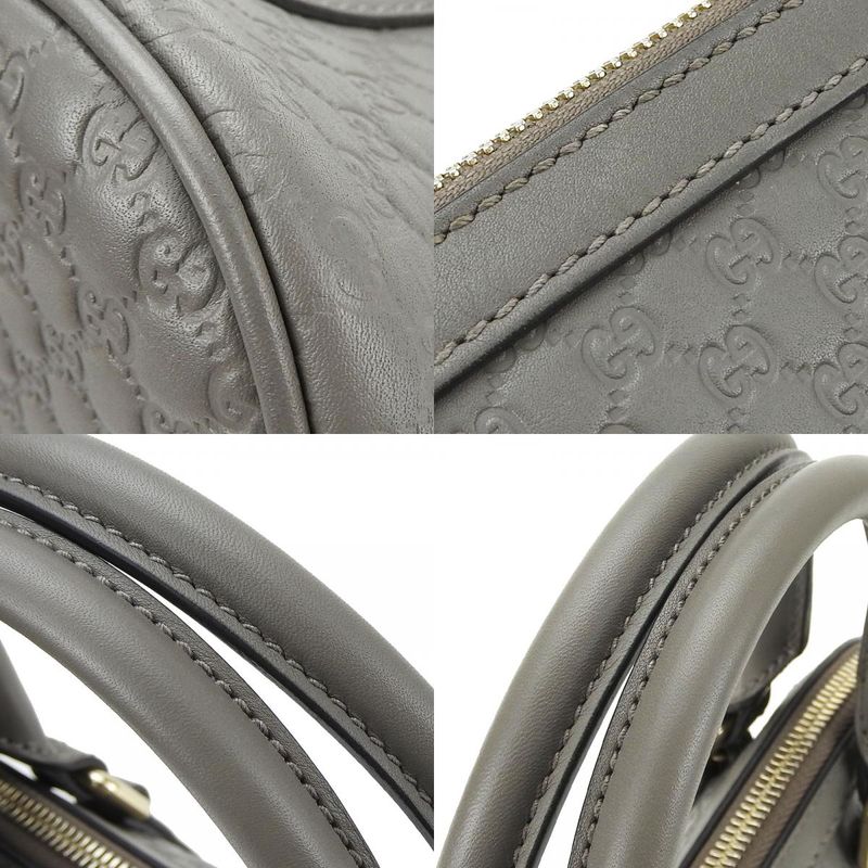 Gucci Handbag Micro Guccissima Leather Gray Gold Hardware 2-Way — view 4