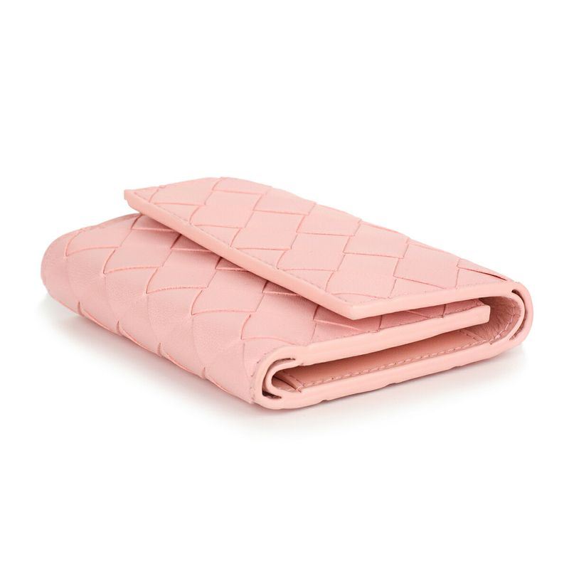 Bottega Veneta Trifold Wallet Zipper Rose — view 3