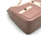 Chanel CC Logo Lambskin Diana Girl Chain Shoulder Bag Pink Beige — view 5