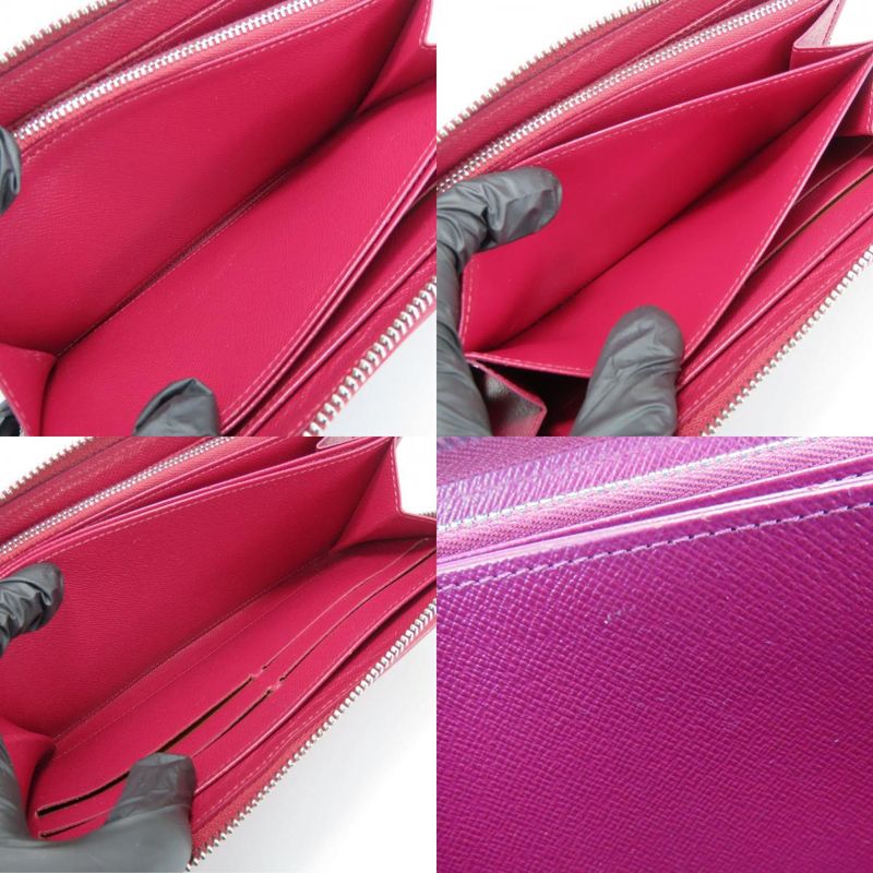 Louis Vuitton Long Wallet Zippy Epi Leather Fuchsia Bordeaux — view 8
