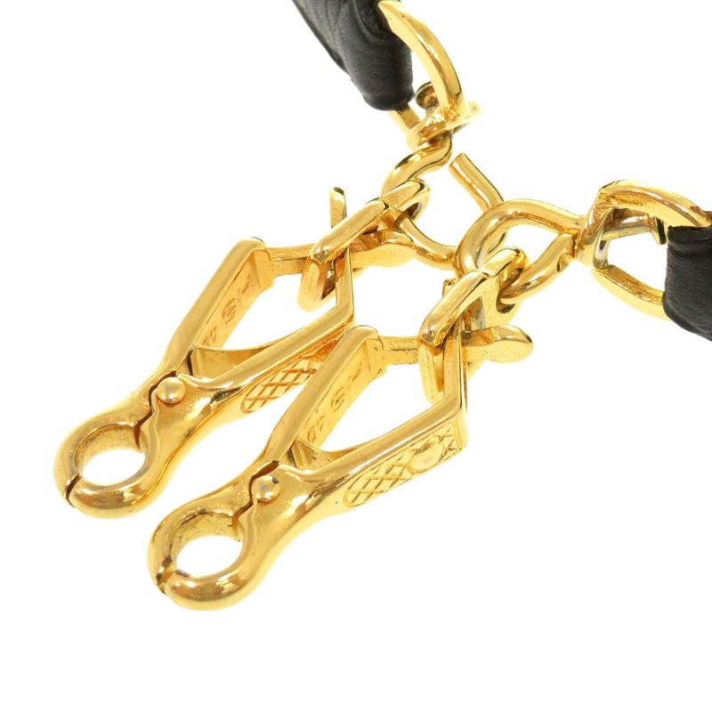 Hermes Kelly Strap Taurillon Cles Mance Black Gold Hardware Shoulder — view 2