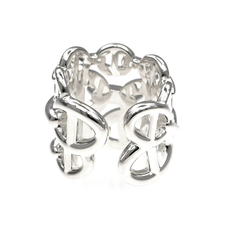 Hermes Chaine D'ancre GM Ring Size 46 AG 925 Silver — view 4