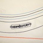 Hermes Story Triangle Scarf Embroidered Beaded Carre Silk Ivory 0109 — view 3