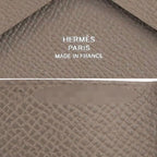 Hermes Calvi Duo Etoupe Coin Case With Epson Leather — view 9