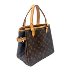 Louis Vuitton Batignolles Monogram Leather Brown Light Handbag Gold — view 2