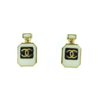Chanel C25 C Coco Mark Perfume Bottle Earrings Accessories Gold Box-storage Bag