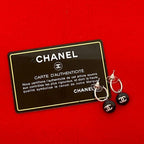 Chanel Coco Mark Motif Plastic Plated Earrings Accessories Small 99P — view 2