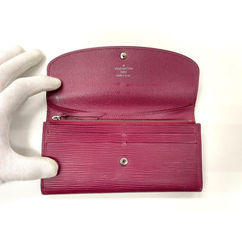 Louis Vuitton Epi Portefeuille Emilie Zipper Long Wallet Bordeaux — view 7