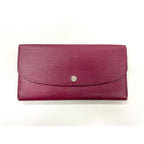 Louis Vuitton Epi Portefeuille Emilie Zipper Long Wallet Bordeaux