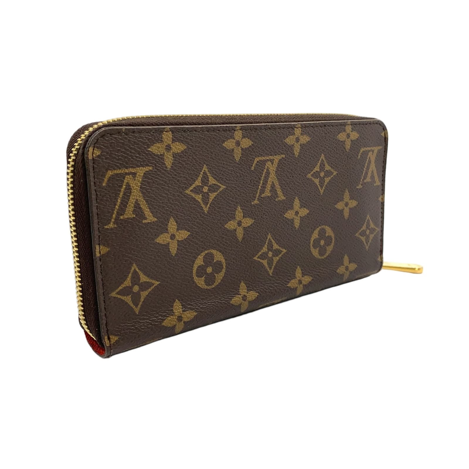 Louis Vuitton Portefeuille Clemence Monogram Rifd Compatible Piment Leather — view 2