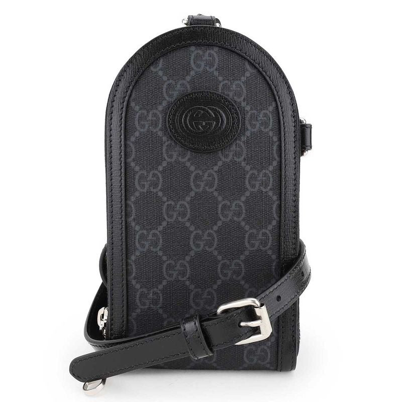 Gucci Shoulder Bag GG Supreme Black Gray