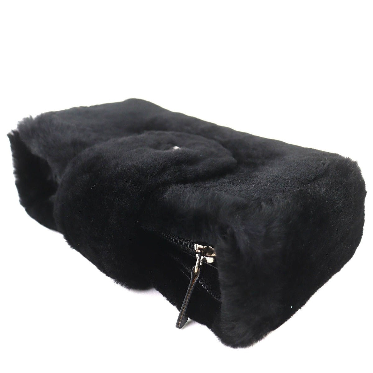 Chanel Vintage CC Logo Leather Oriragfa Pouch Case Black Silver Har — view 4