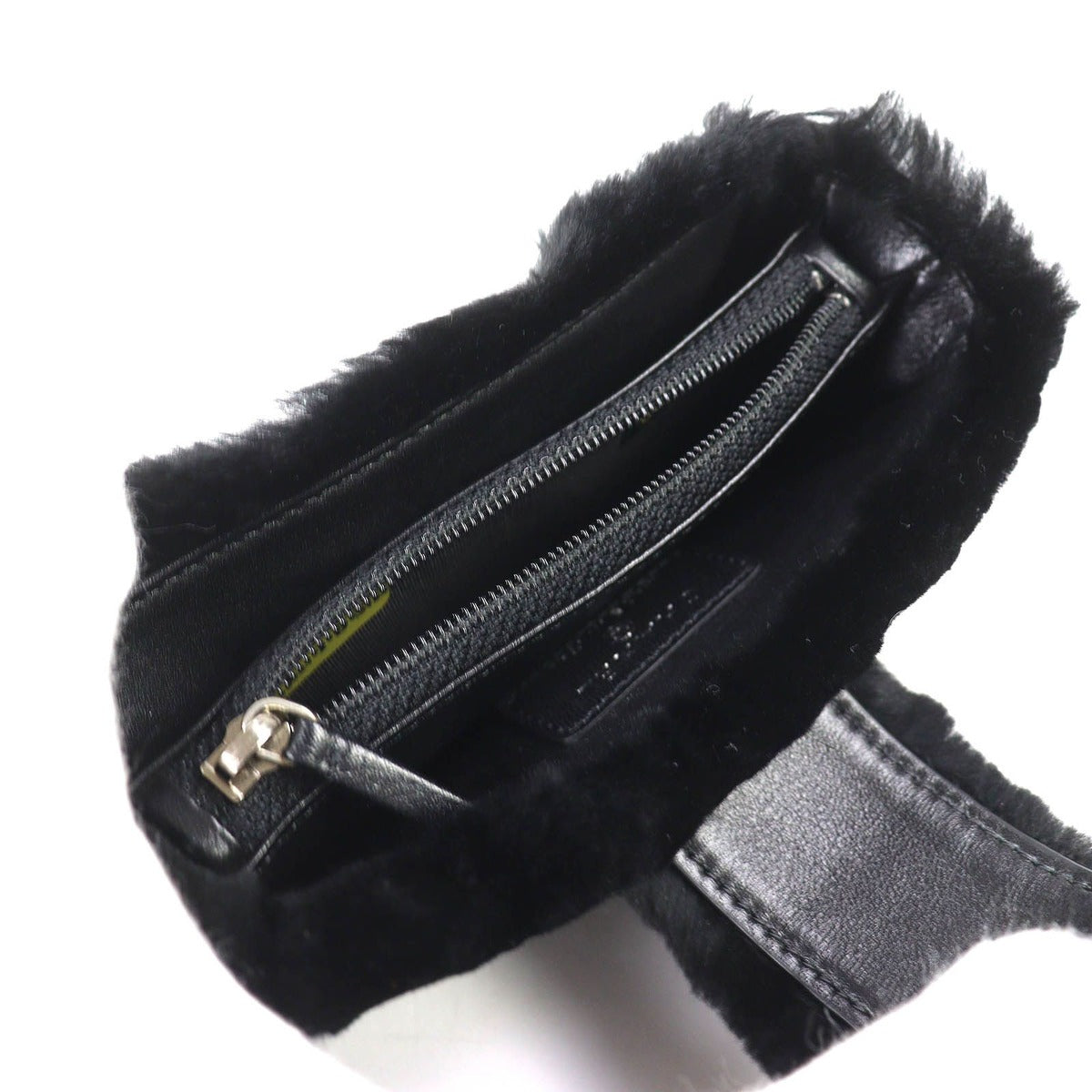 Chanel Vintage CC Logo Leather Oriragfa Pouch Case Black Silver Har — view 6