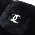 Chanel Vintage CC Logo Leather Oriragfa Pouch Case Black Silver Har — view 8