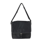 Prada Messenger Bag Shoulder 2 Vd951 Nylon Black Leather Silver Hardware