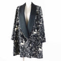 Chanel Cotton Partially Lined Silk Coco Mark Buttons Total Pattern Shawl
