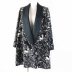Chanel Cotton Partially Lined Silk Coco Mark Buttons Total Pattern Shawl