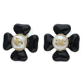 Chanel Flower Motif CC Logo Earrings