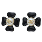 Chanel Flower Motif CC Logo Earrings