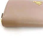 Prada Round Zipper Long Wallet Beige 1 Ml506 — view 5