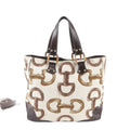 Gucci Bambu Horsebit Pattern Leather Tote Shoulder Hand