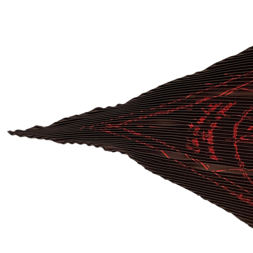 Hermes Scarf Pleated Silk Naissance D'une Idee Birth of an Idea Brown — view 2