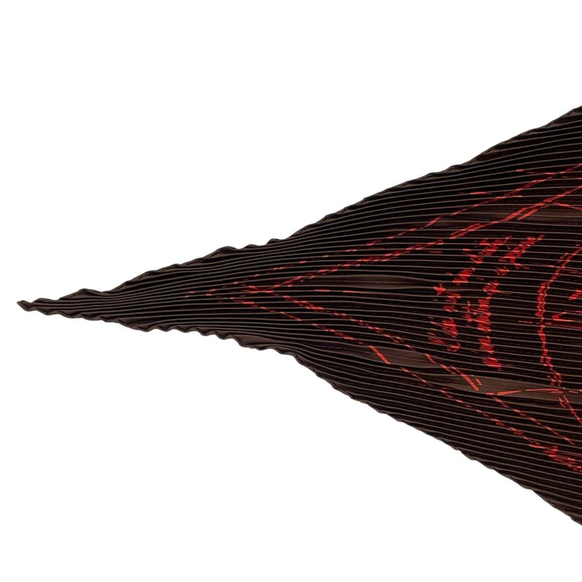 Hermes Scarf Pleated Silk Naissance D'une Idee Birth of an Idea Brown — view 2