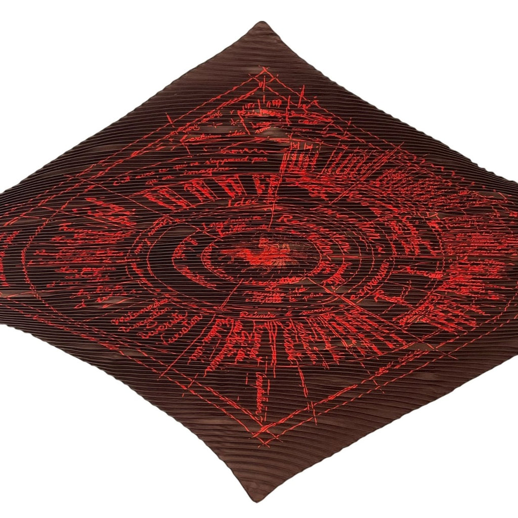 Hermes Scarf Pleated Silk Naissance D'une Idee Birth of an Idea Brown — view 3