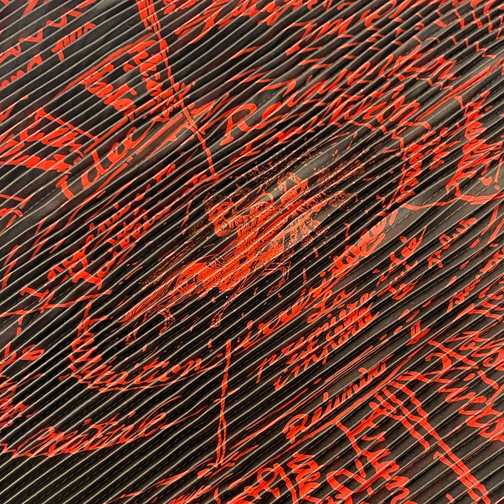 Hermes Scarf Pleated Silk Naissance D'une Idee Birth of an Idea Brown — view 5