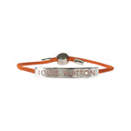 Louis Vuitton Bracelet LV Space Orange Silver Metal Bangle