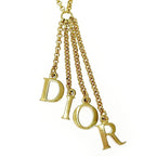 Christian Dior GP Logo Necklace Gold — view 3