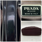 Prada Tessuto Nylon Hand Tote Brown — view 4