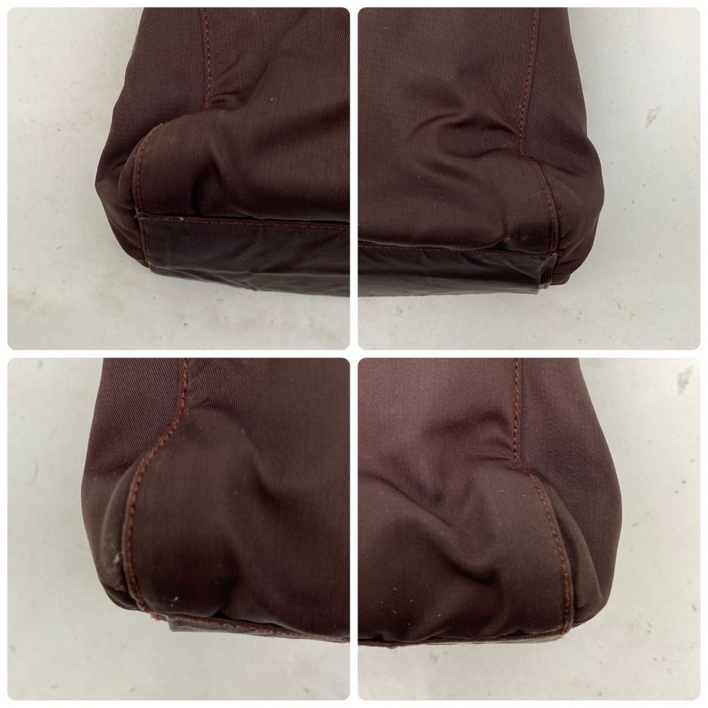 Prada Tessuto Nylon Hand Tote Brown — view 6
