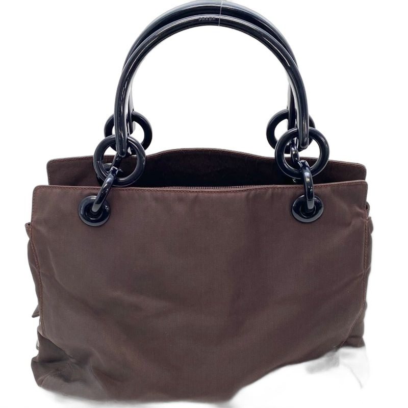 Prada Tessuto Nylon Hand Tote Brown