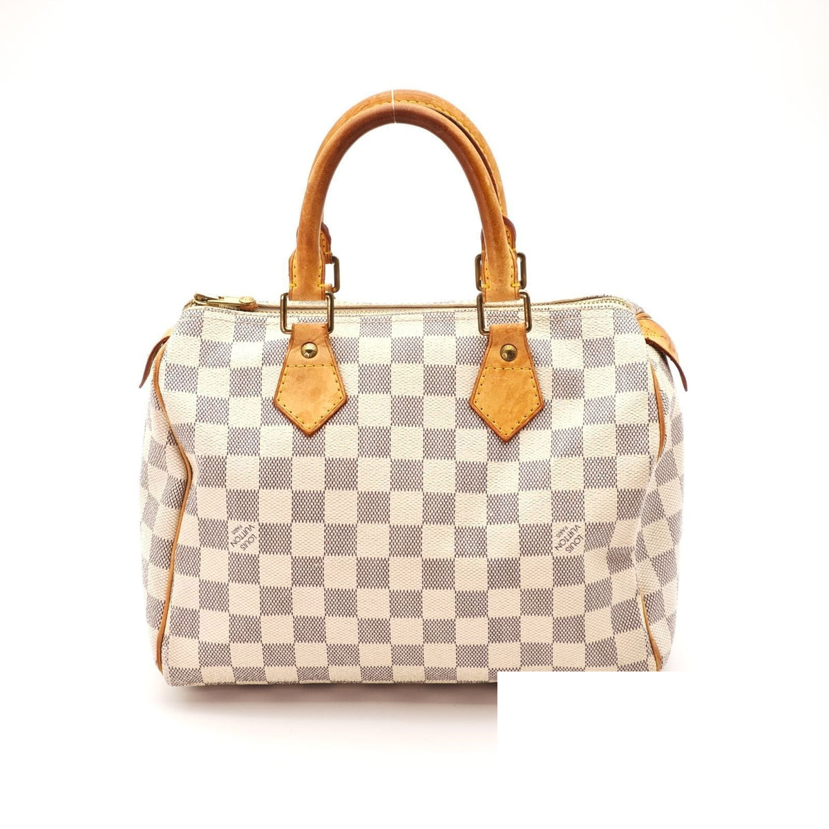 Louis Vuitton Azur Speedy 25 Mini Boston Bag Wide White
