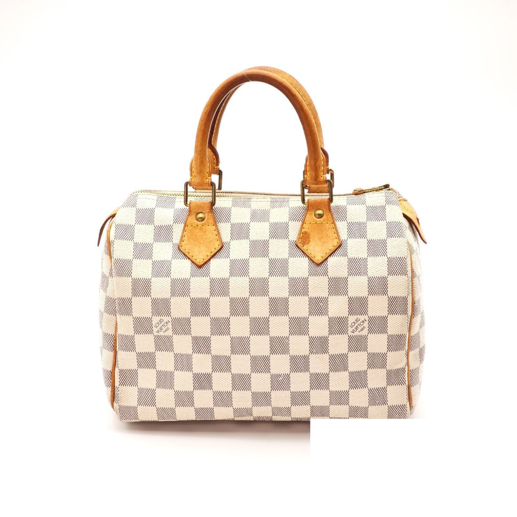 Louis Vuitton Azur Speedy 25 Mini Boston Bag Wide White