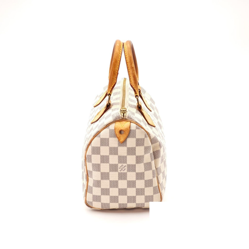 Louis Vuitton Azur Speedy 25 Mini Boston Bag Wide White