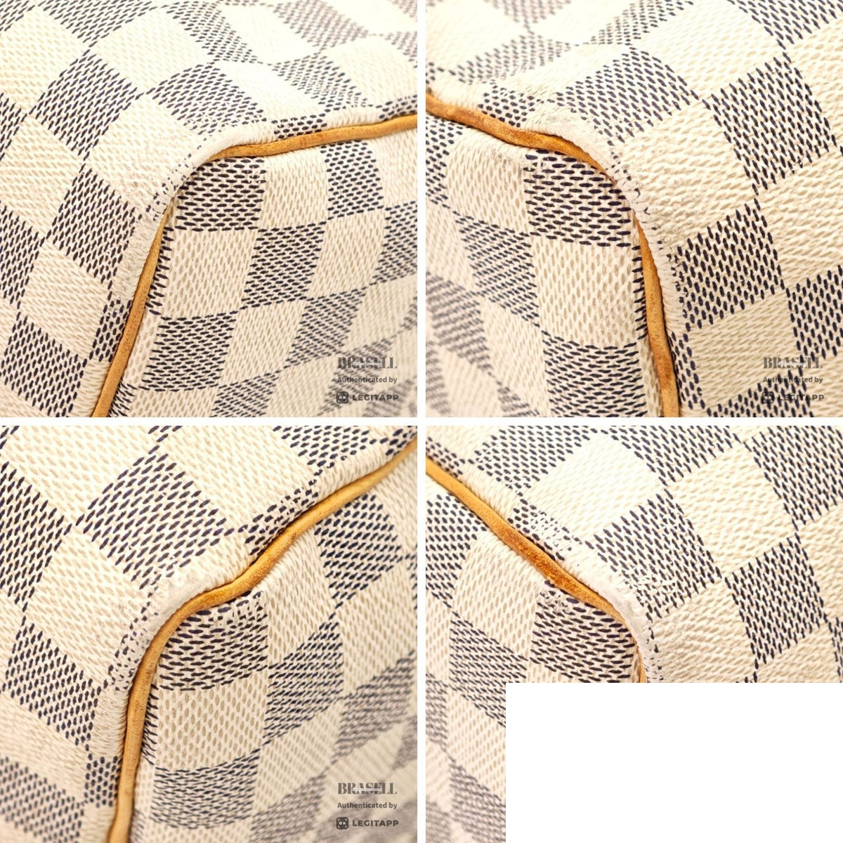 Louis Vuitton Azur Speedy 25 Mini Boston Bag Wide White