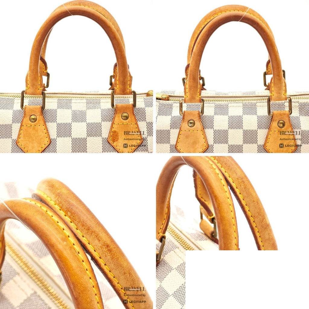 Louis Vuitton Azur Speedy 25 Mini Boston Bag Wide White