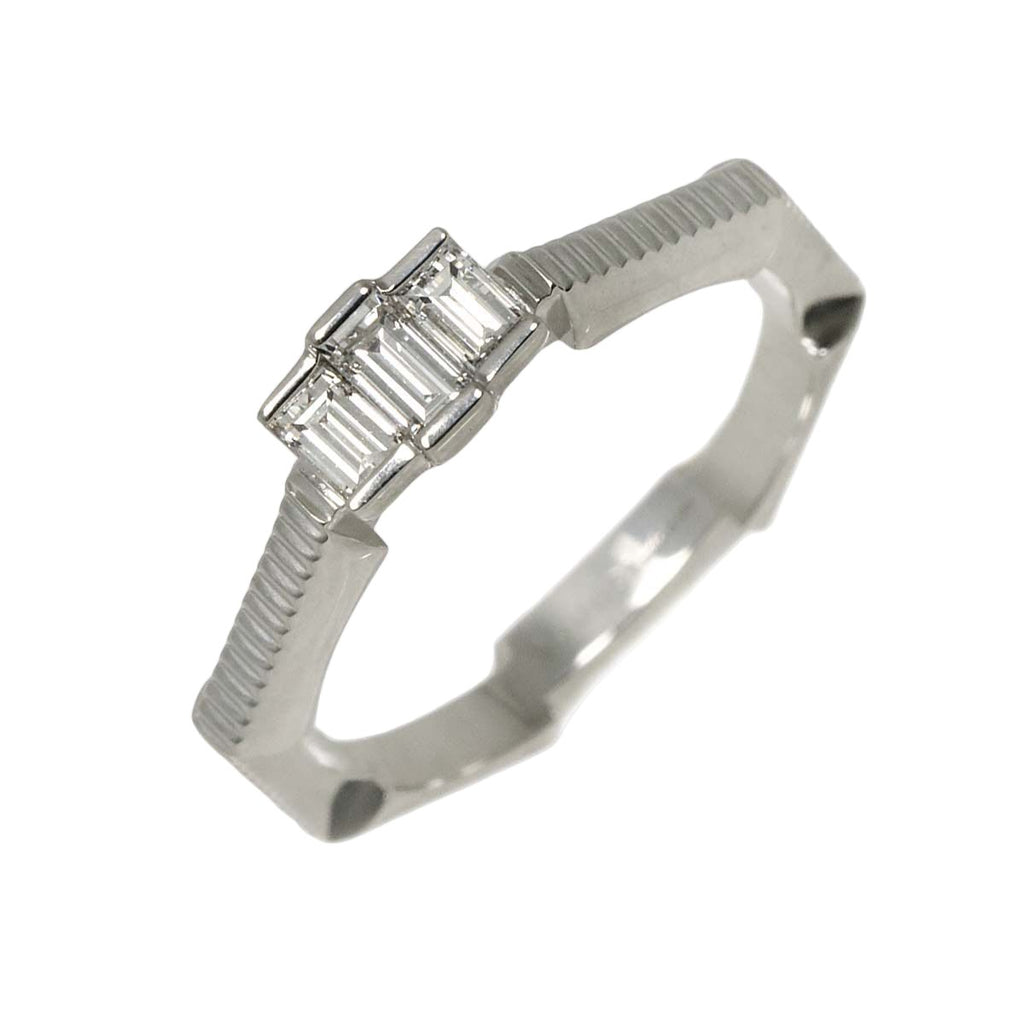 Gucci Link to Love Ring Diamond 18k WG White Gold 750