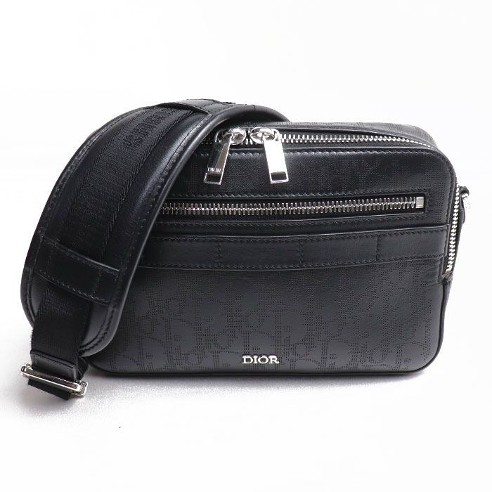Christian Dior Safari Messenger Bag Shoulder Oblique Black 1 Vpi h03