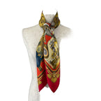 Hermes Carre 90 Automobile Silk Red Scarf — view 2