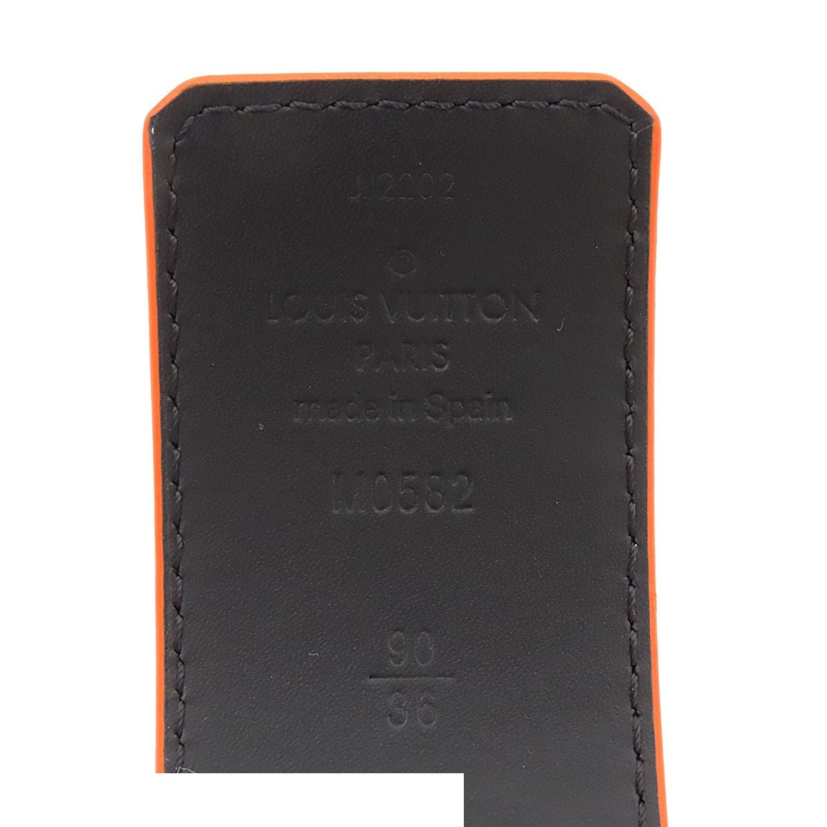 Louis Vuitton Ceinture LV Shape Reversible 90/36 Belt Orange Leather — view 7